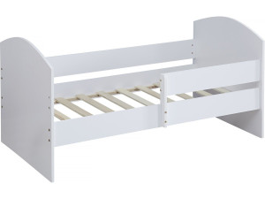 Kinderbed houten bed met uitvalbeveiliging "Victoria" - Hout - Wit - 80 x 160 cm