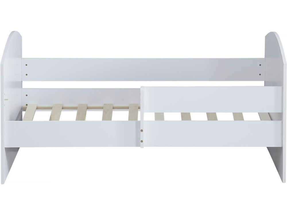 Kinderbed houten bed met uitvalbeveiliging "Victoria" - Hout - Wit - 80 x 160 cm