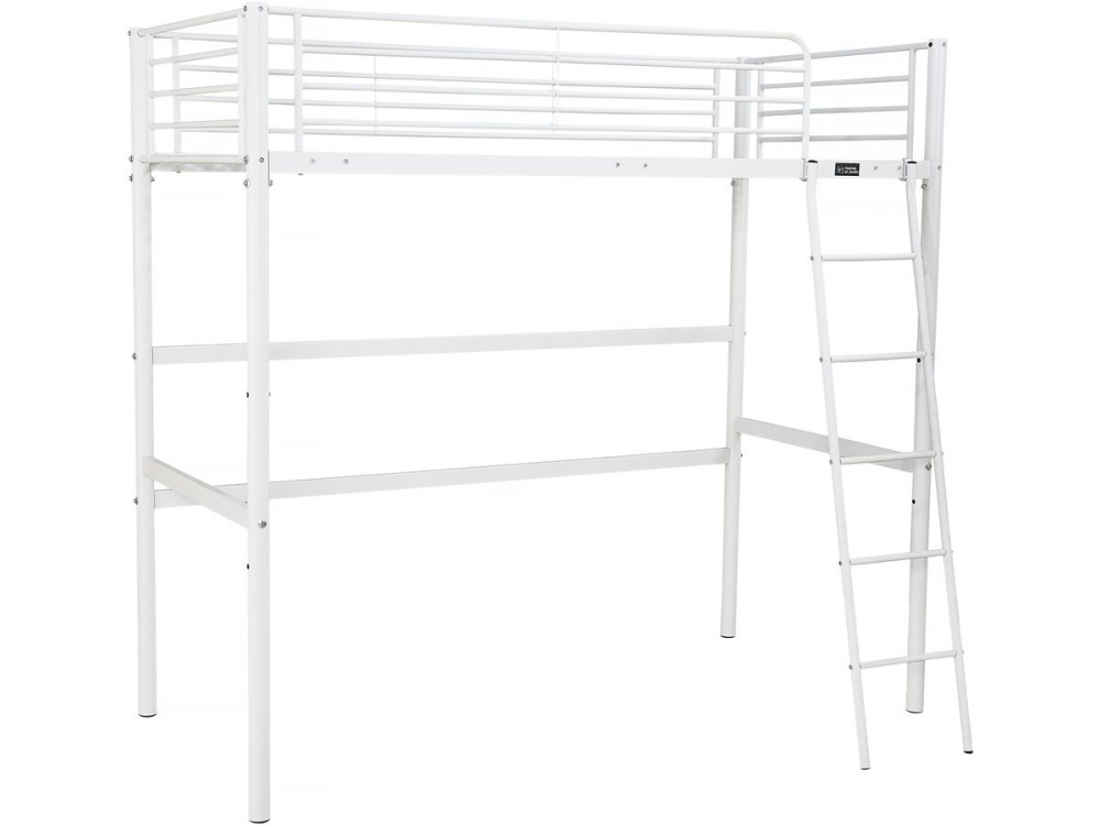 Eenpersoonsbed hoogslaper "Alora" - 90 x 190 cm - Wit