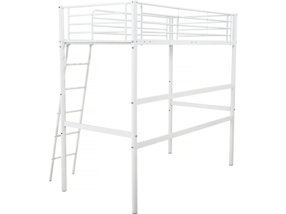 Eenpersoonsbed hoogslaper "Alora" - 90 x 190 cm - Wit