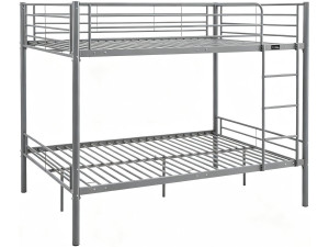 Adam" stapelbed voor twee personen met boxspring - 140 x 190 cm - Grijs