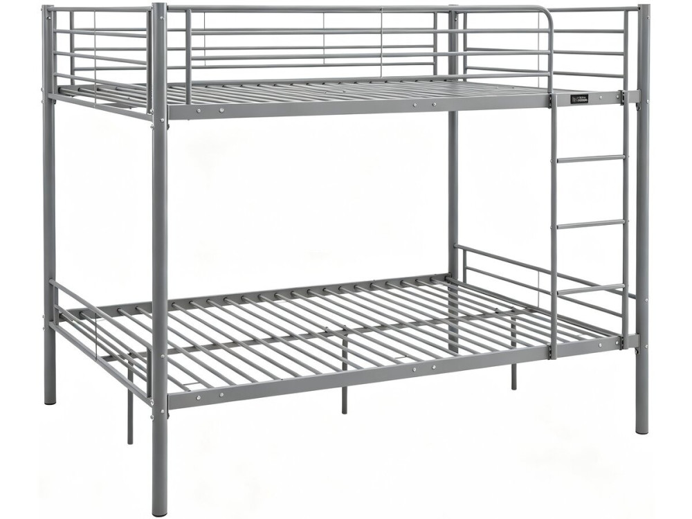 Adam" stapelbed voor twee personen met boxspring - 140 x 190 cm - Grijs
