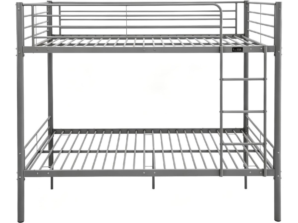 Adam" stapelbed voor twee personen met boxspring - 140 x 190 cm - Grijs