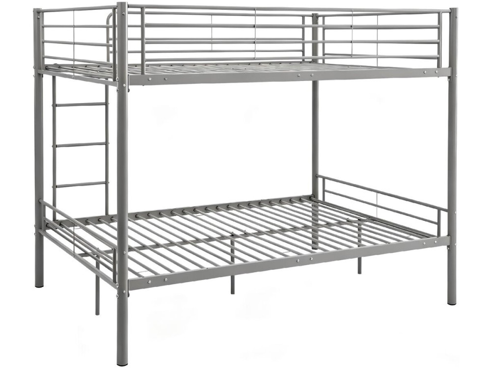 Adam" stapelbed voor twee personen met boxspring - 140 x 190 cm - Grijs