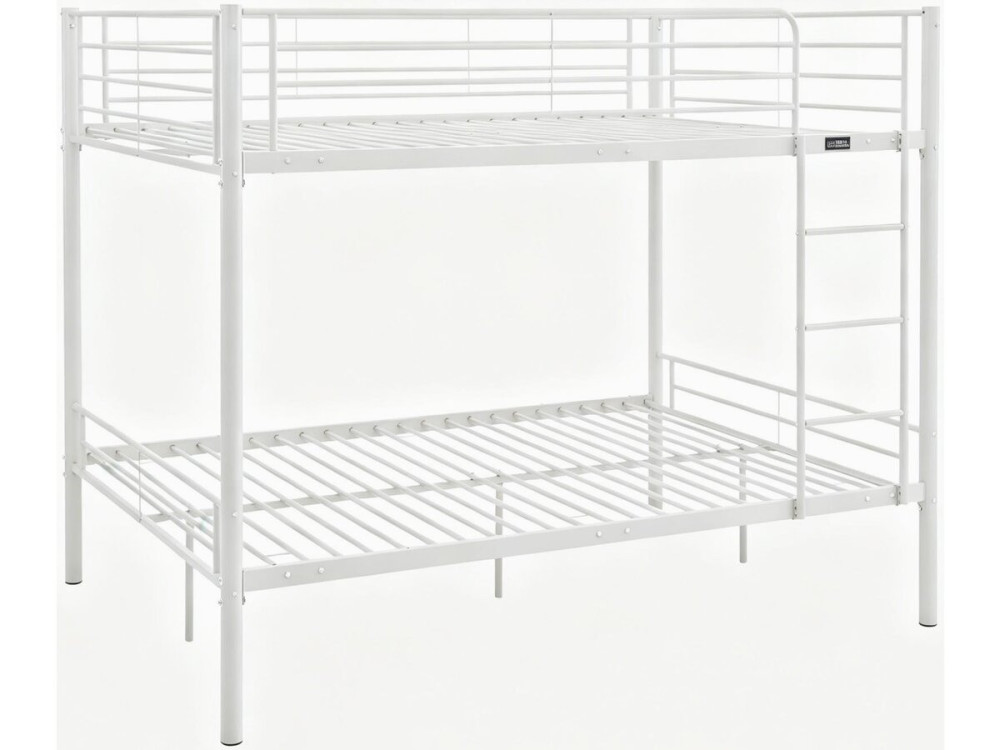 Adam" stapelbed voor twee personen met boxspring - 140 x 190 cm - Wit