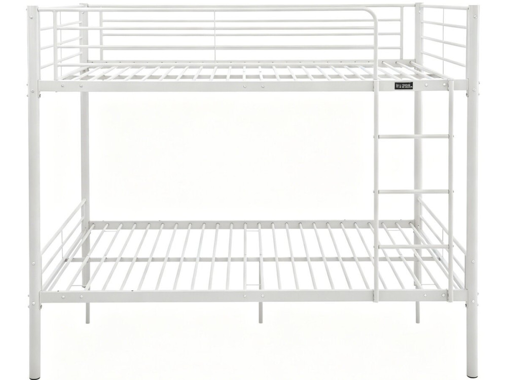 Adam" stapelbed voor twee personen met boxspring - 140 x 190 cm - Wit