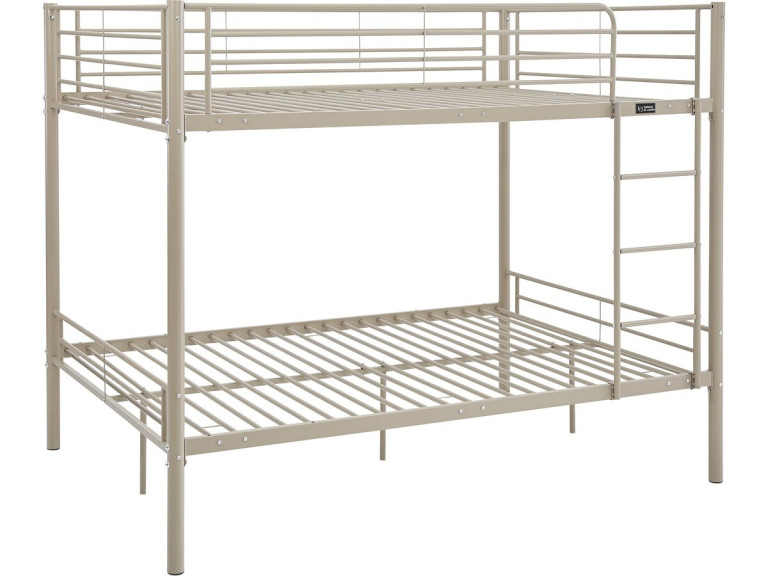 Adam" tweepersoons stapelbed met boxspring - 140 x 190 cm - Taupe