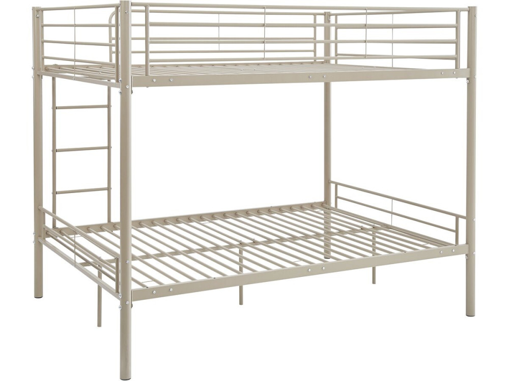 Adam" tweepersoons stapelbed met boxspring - 140 x 190 cm - Taupe