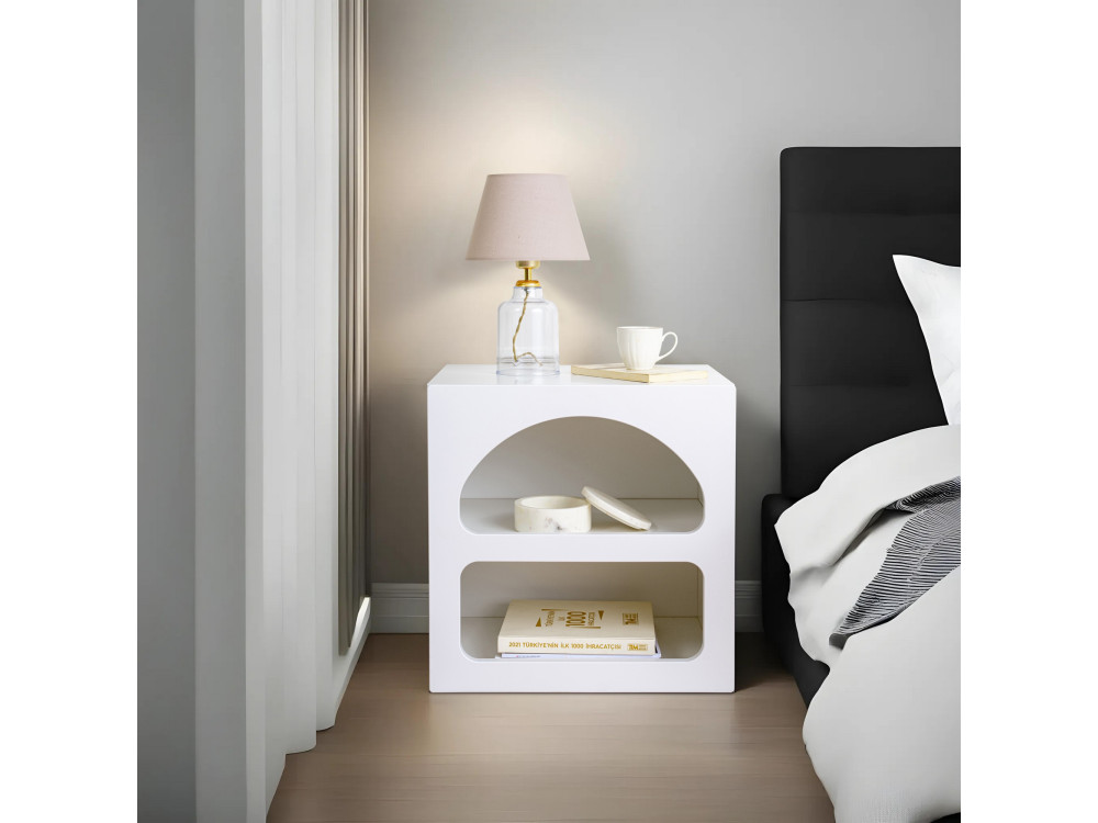 Houten nachtkastje "Lorin" 50 x 40 x 50 cm - Wit