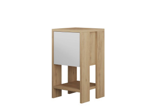 Ema" houten nachtkastje 30 x 30 x 55 cm - Saffier eik