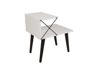 Cross" houten nachtkastje 50 x 40 x 55 cm - Wit