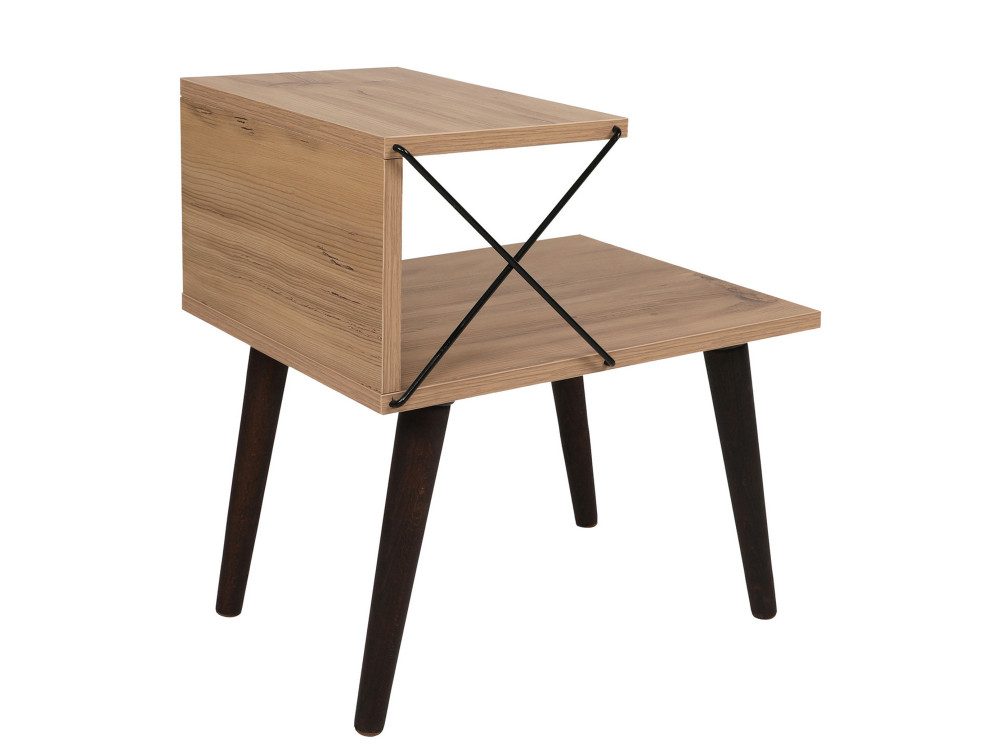 Cross" houten nachtkastje 50 x 40 x 55 cm - Grenen