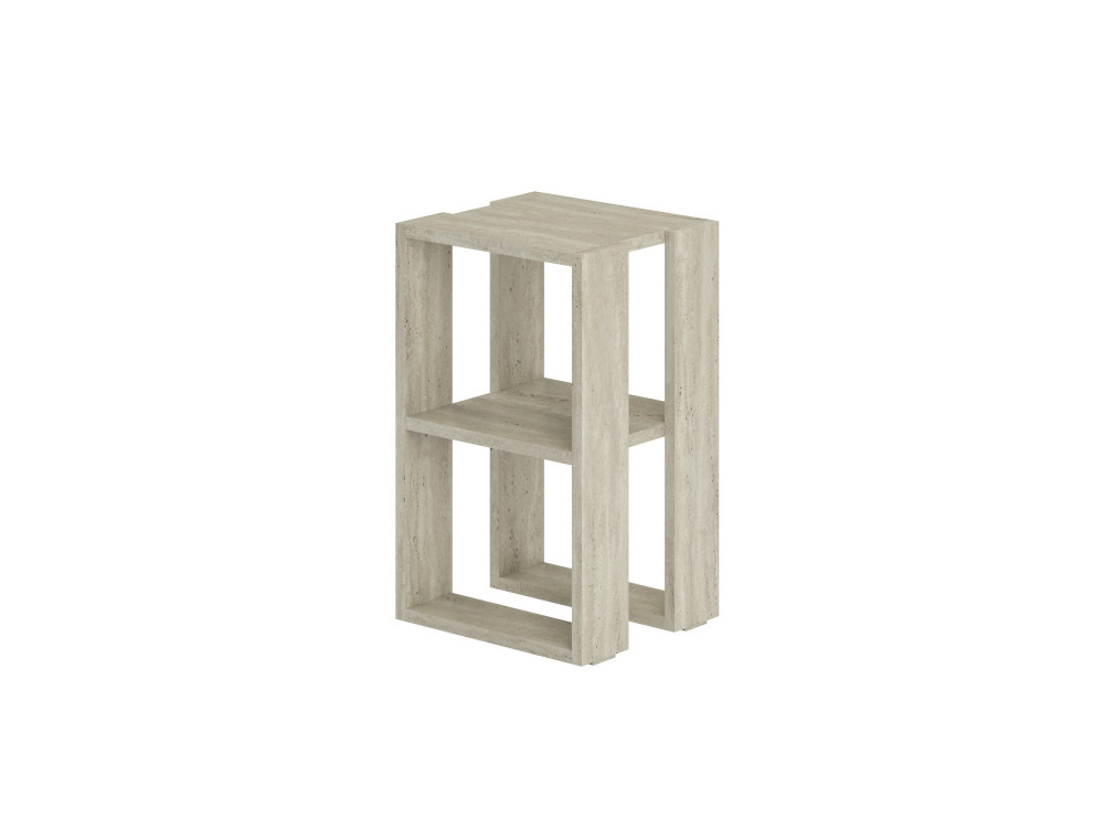 Houten nachtkastje "Lonie" 30 x 30 x 55 cm - Travertin