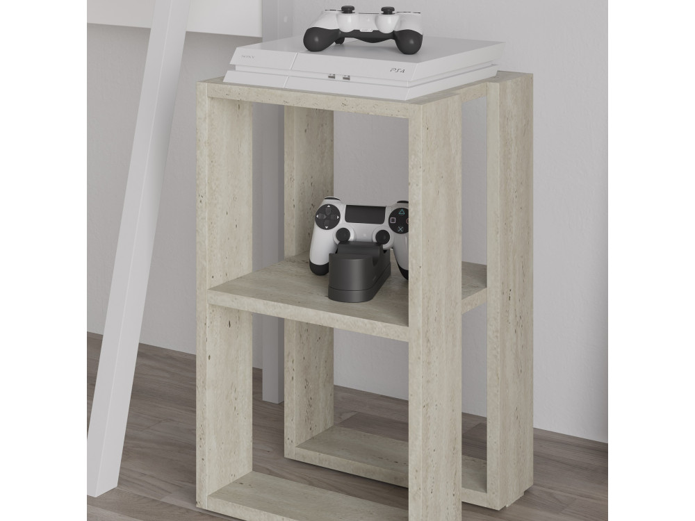 Houten nachtkastje "Lonie" 30 x 30 x 55 cm - Travertin