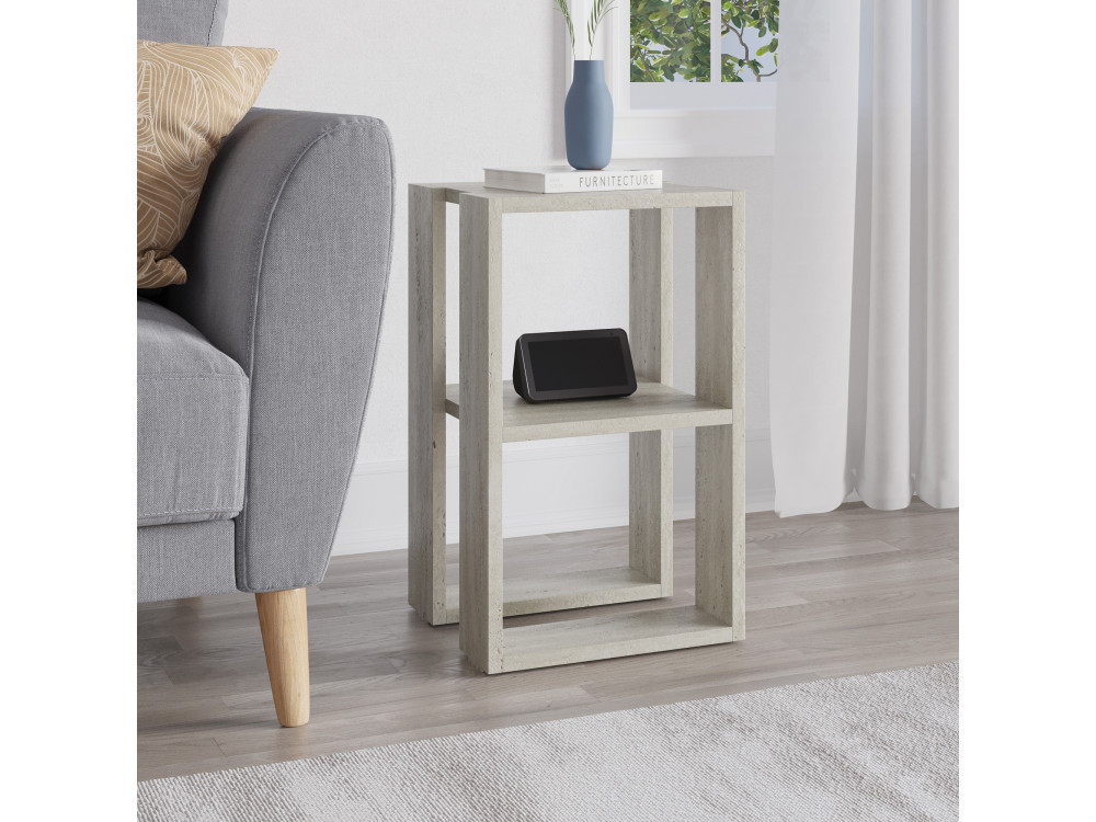 Houten nachtkastje "Lonie" 30 x 30 x 55 cm - Travertin