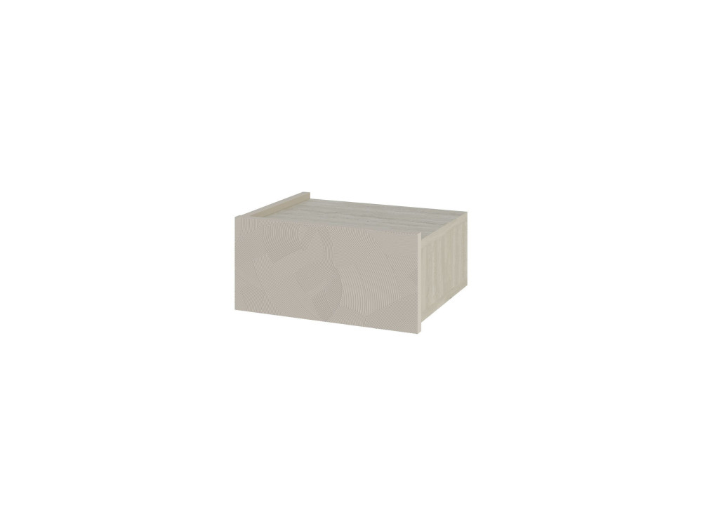 Onda" houten nachtkastje - 38 x 31 x 18 cm - Beige