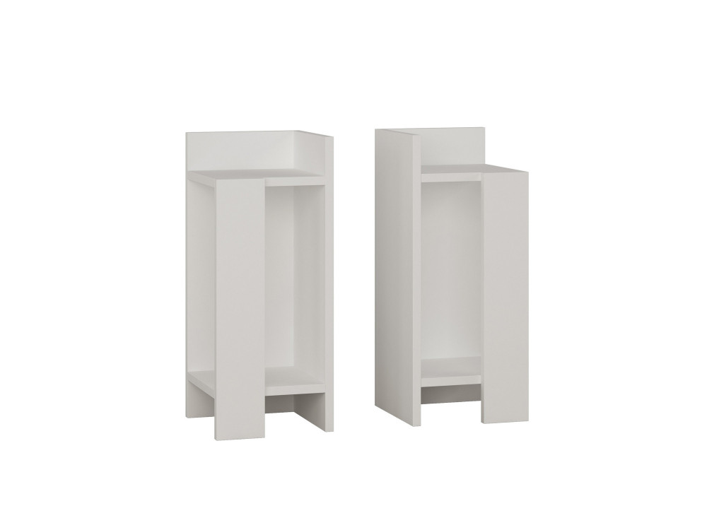 Set van 2 houten nachtkastjes "Elos" - 25 x 27 x 60 cm - Wit
