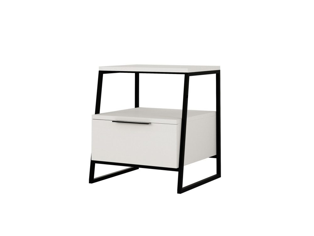 Pal" houten nachtkastje - 45 x 40 x 50 cm - Wit