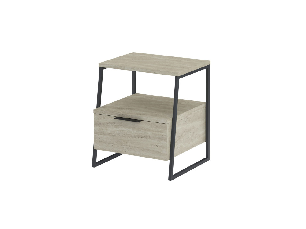 Pal" houten nachtkastje - 45 x 40 x 50 cm - Travertin
