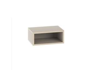 Brik" houten nachtkastje met LED verlichting - 45 x 30 x 18 cm - Zandsteen