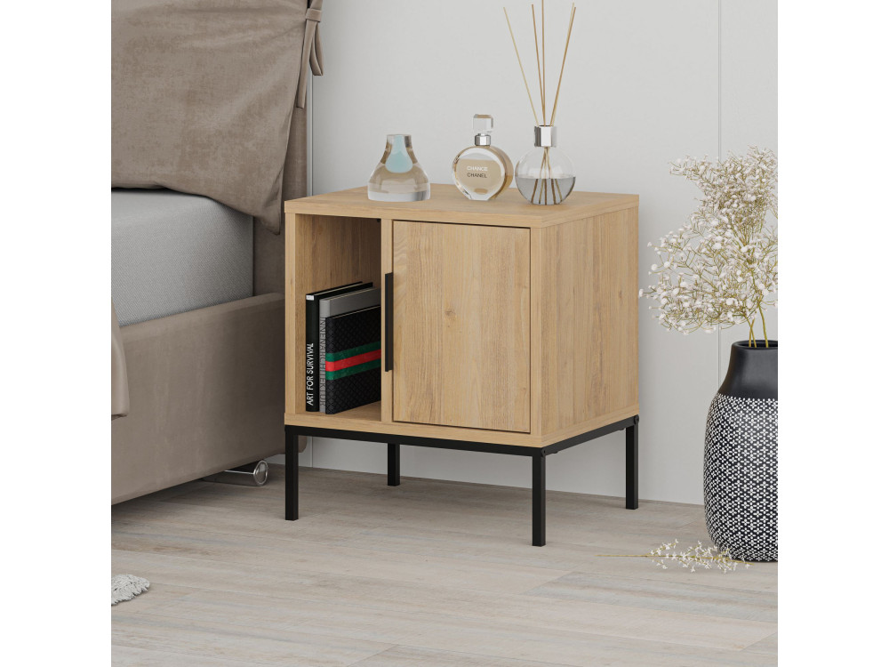 Glynn" houten nachtkastje - 45 x 35 x 50 cm - Bruin