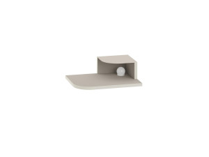 Nachtkastje "Luno" met houten bol - 40 x 30 x 16 cm - Zandsteen
