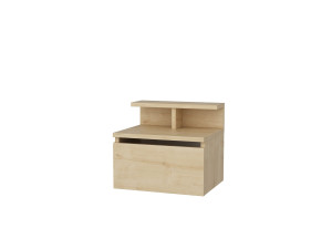 Alice" houten nachtkastje voor aan de muur - 40 x 32 x 35 cm - Beige