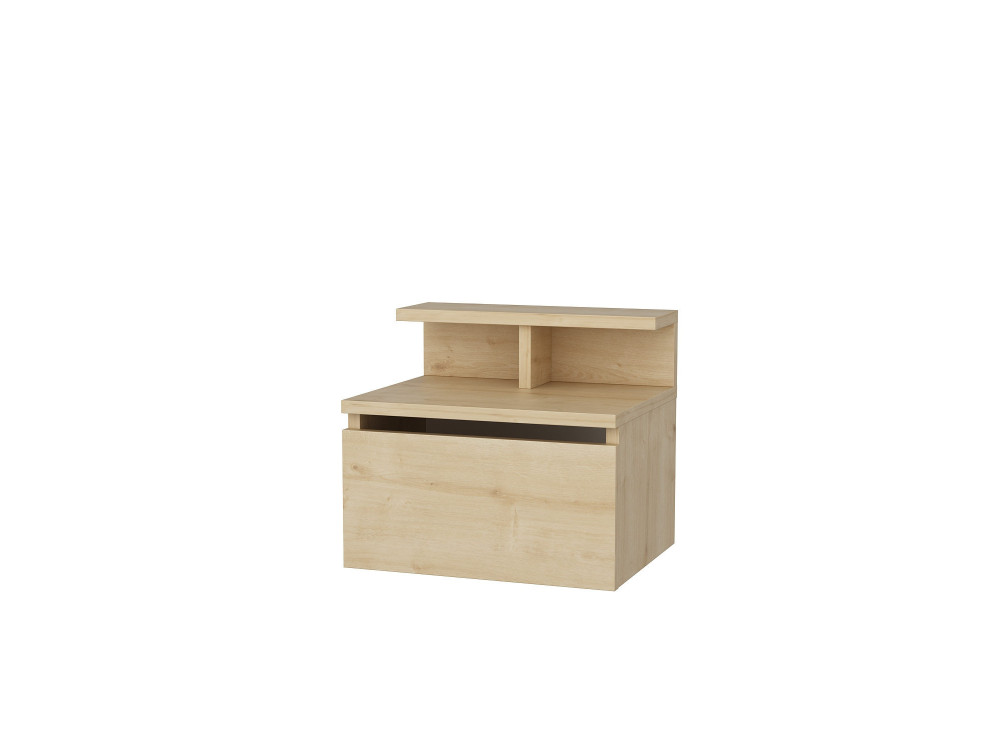 Alice" houten nachtkastje voor aan de muur - 40 x 32 x 35 cm - Beige