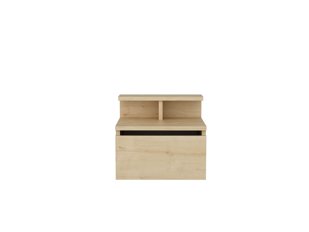 Alice" houten nachtkastje voor aan de muur - 40 x 32 x 35 cm - Beige