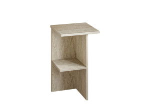 Houten nachtkastje "Leray" - 36 x 36 x 60 cm - Travertin