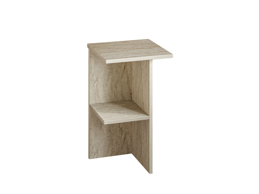 Houten nachtkastje "Leray" - 36 x 36 x 60 cm - Travertin