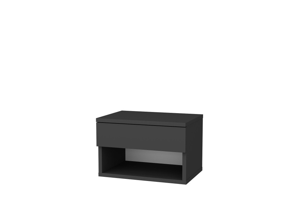 Houten nachtkastje "Jamot" - 45 x 29 x 32 cm - Antracietgrijs