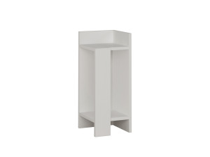 Elos Right" houten nachtkastje - 25 x 27 x 60 cm - Wit