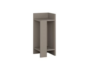 Elos Right" houten nachtkastje - 25 x 27 x 60 cm - Licht mokkabruin