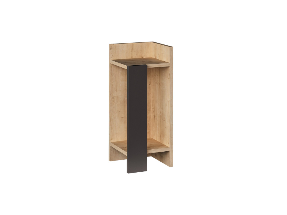 Elos Right" houten nachtkastje - 25 x 27 x 60 cm - Beige