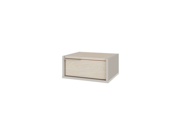 Eco" houten nachtkastje voor wandmontage - 40 x 30 x 19 cm - Zandsteen