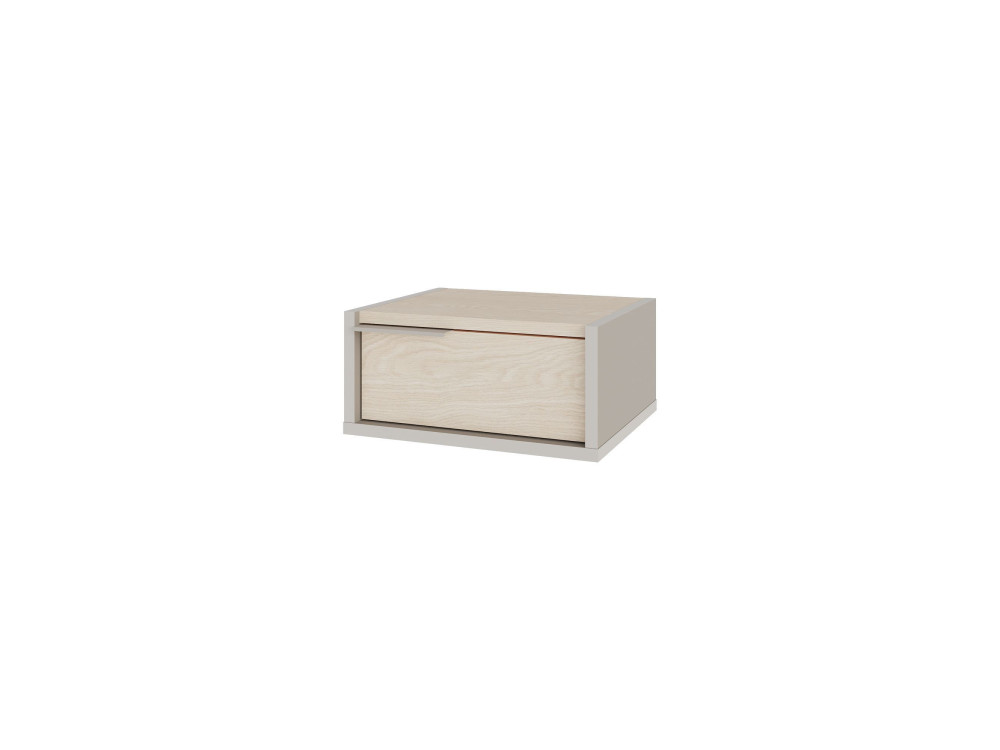 Eco" houten nachtkastje voor wandmontage - 40 x 30 x 19 cm - Zandsteen