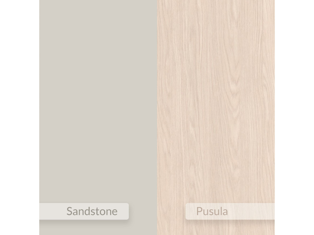 Eco" houten nachtkastje voor wandmontage - 40 x 30 x 19 cm - Zandsteen