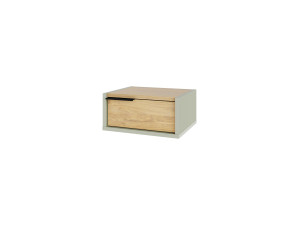 Eco" houten nachtkastje voor wandmontage - 40 x 30 x 19 cm - Groen