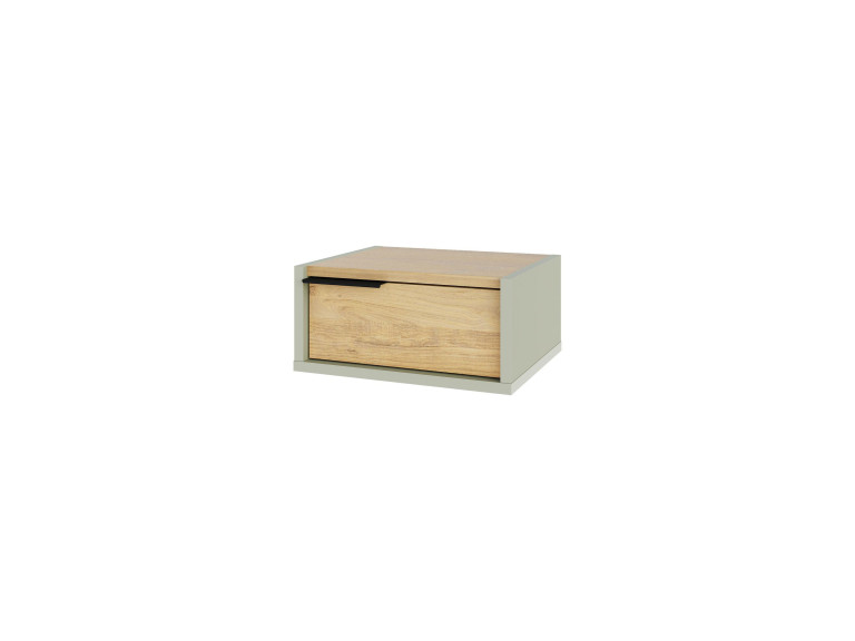 Eco" houten nachtkastje voor wandmontage - 40 x 30 x 19 cm - Groen