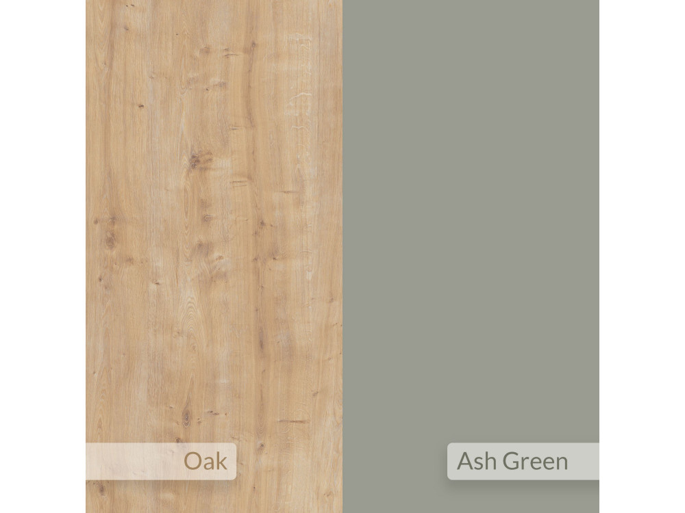 Eco" houten nachtkastje voor wandmontage - 40 x 30 x 19 cm - Groen