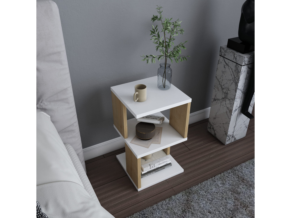 Houten nachtkastje "Carter" - 30 x 30 x 49 cm - Wit
