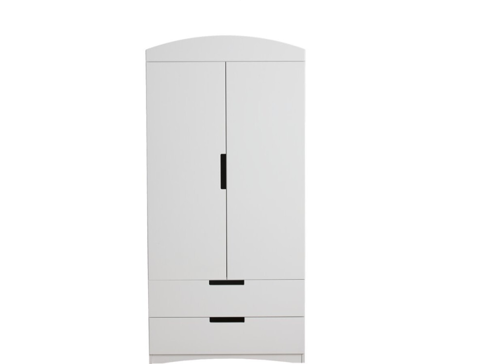 Klassieke" kinderkledingkast - 175,5 x 90 x 52 cm - Wit