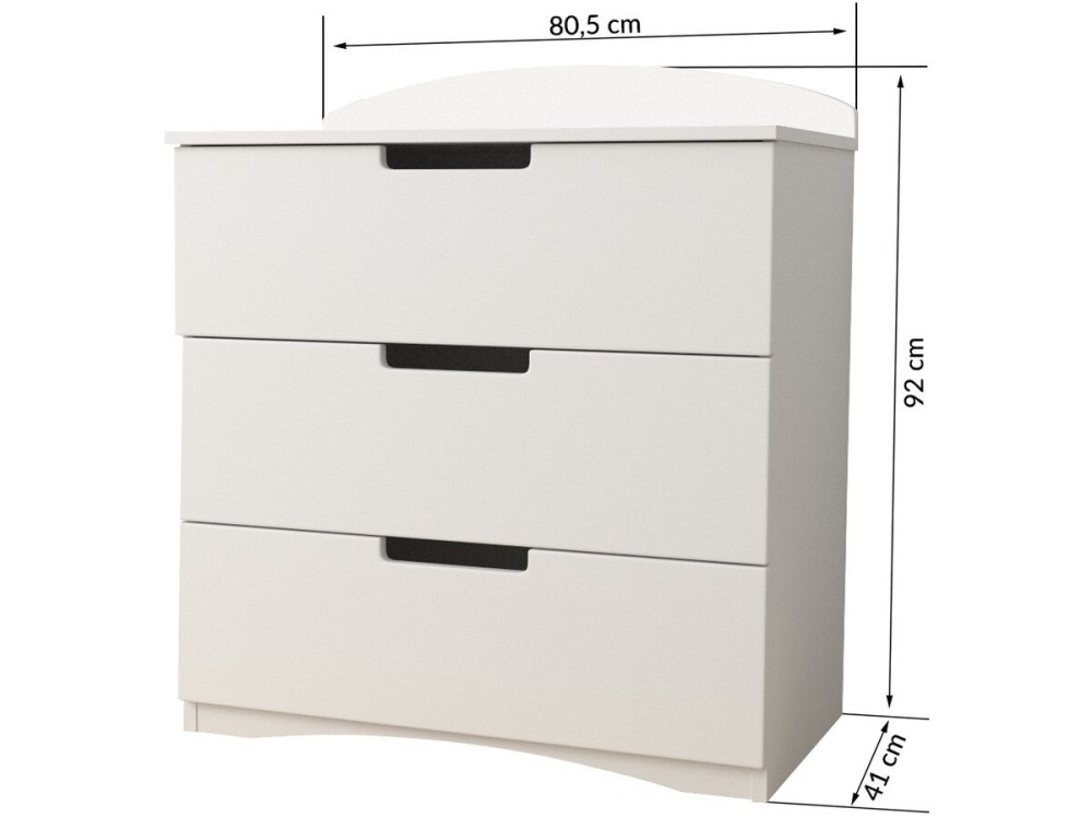 Classic" kinderkist - 80,5 x 80 x 41 cm - Wit
