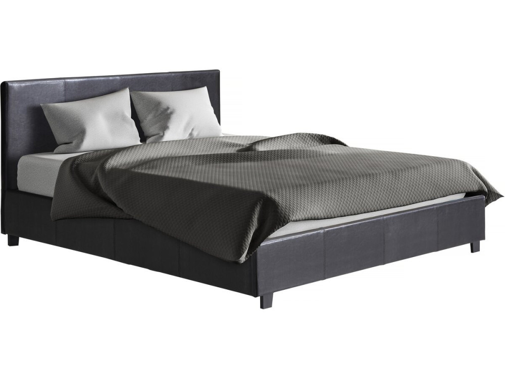 Tweepersoonsbed met opbergruimte bed "Carla" - 140 x 190 cm - Zwart