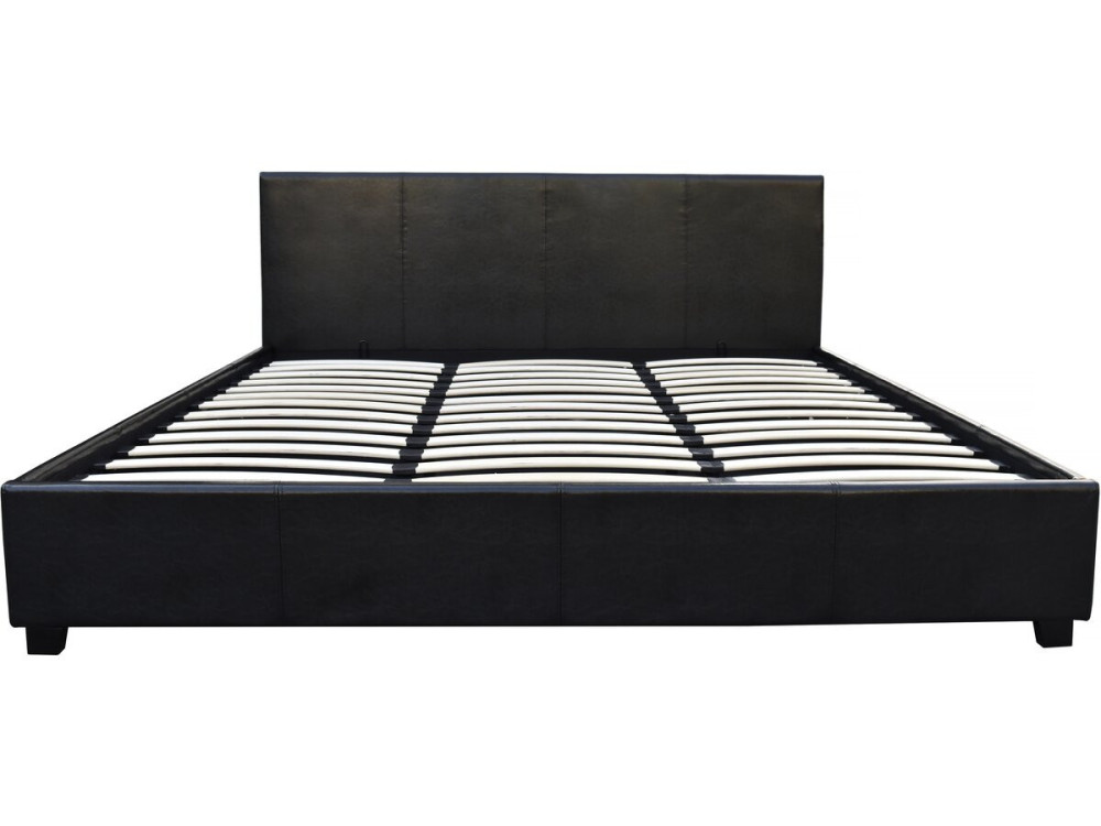 Tweepersoonsbed met opbergruimte bed "Carla" - 140 x 190 cm - Zwart