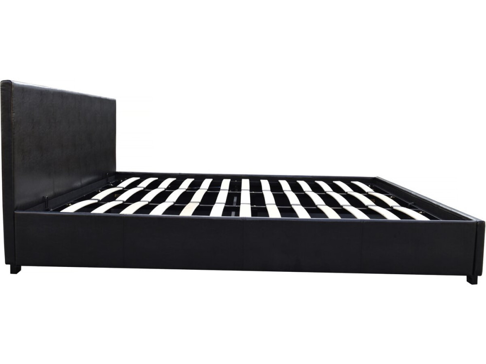 Tweepersoonsbed met opbergruimte bed "Carla" - 140 x 190 cm - Zwart