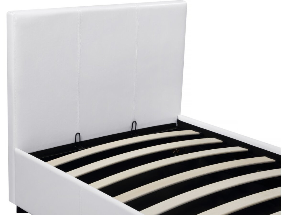 Eenpersoonsbed met opbergruimte bed "Carla" - 90 x 190 cm - Wit