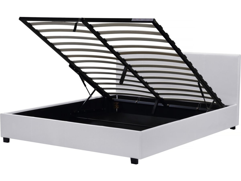 Tweepersoonsbed met opbergruimte bed "Carla" - 160 x 200 cm - Wit