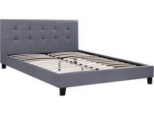 Tweepersoonsbed bed "Julia" - 140 x 190 cm - Grijs